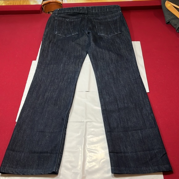 ARISTOCRAT Kent dark BLUE Denim Jeans women’s 31 COTTON blend straight, 9” rise - Picture 15 of 15